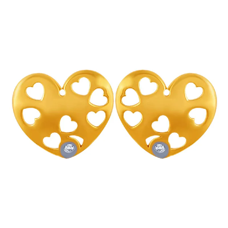 Multiple Hearts With  14k Gold Earrings