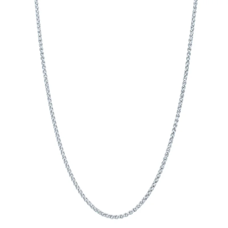 Platinum Wheat Chain Necklace