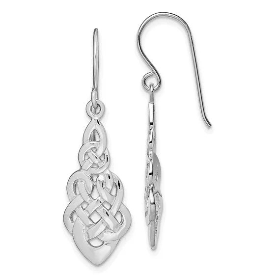 Sterling Silver Celtic Knot Dangle Earrings