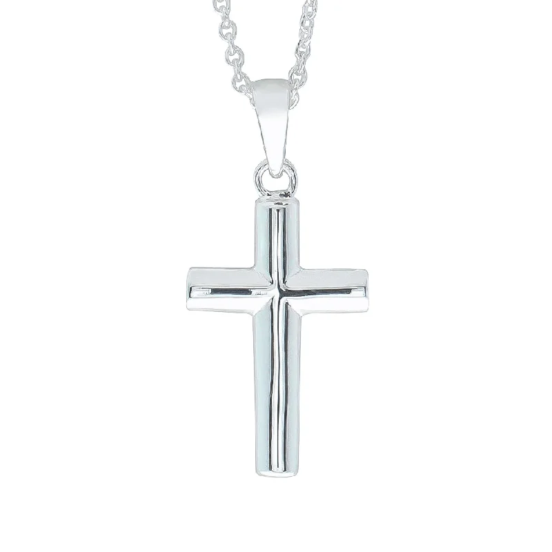 Sterling Silver Rounded Cross Pendant