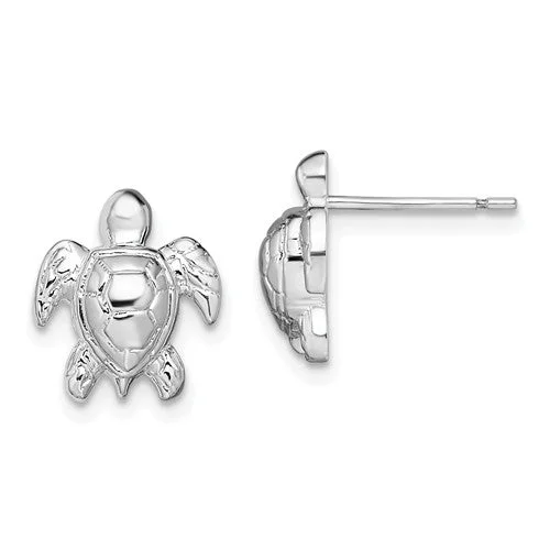 Sterlng Silver Mini Sea Turtle Earrings