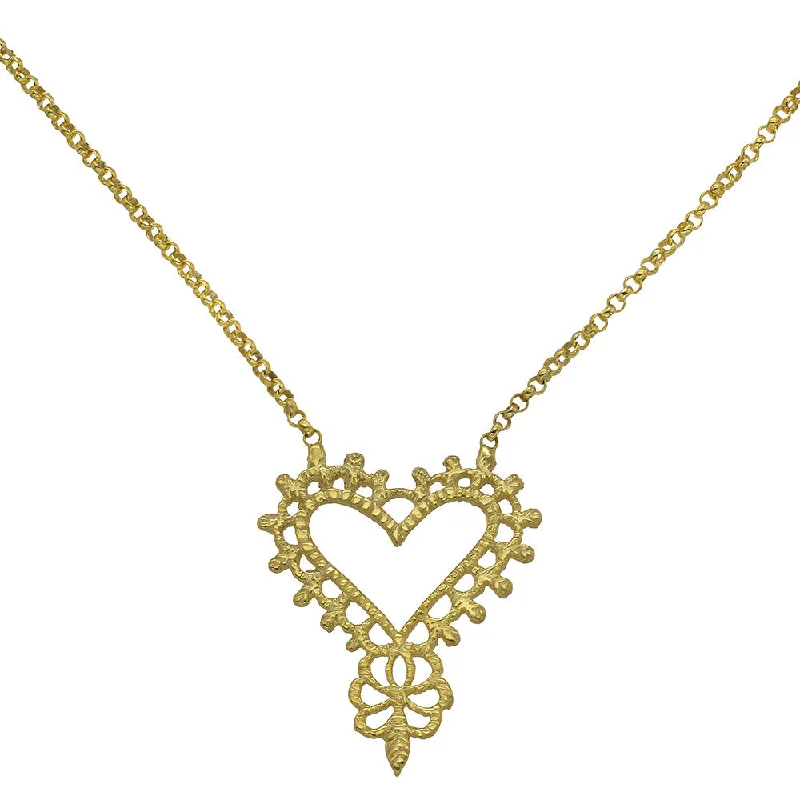 Zoe & Morgan Gypsy Love Necklace - 22ct Yellow Gold Plated