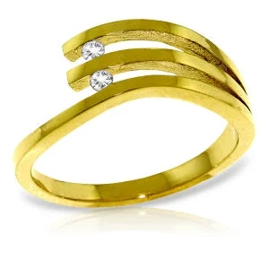 0.06 Carat 14K Solid Yellow Gold Delight Flight Diamond Ring