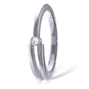 0.1 Carat 14K Solid White Gold Printemps Diamond Ring