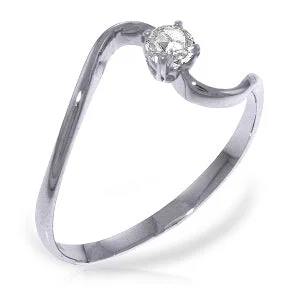 0.15 Carat 14K Solid White Gold Happy To Be Diamond Ring