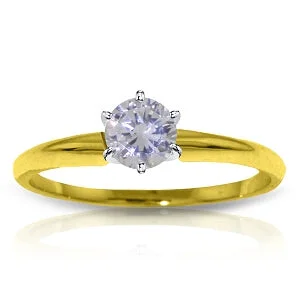 0.25 Carat 14K Solid Yellow Gold Solitaire Ring 0.25 Carat Natural Diamond