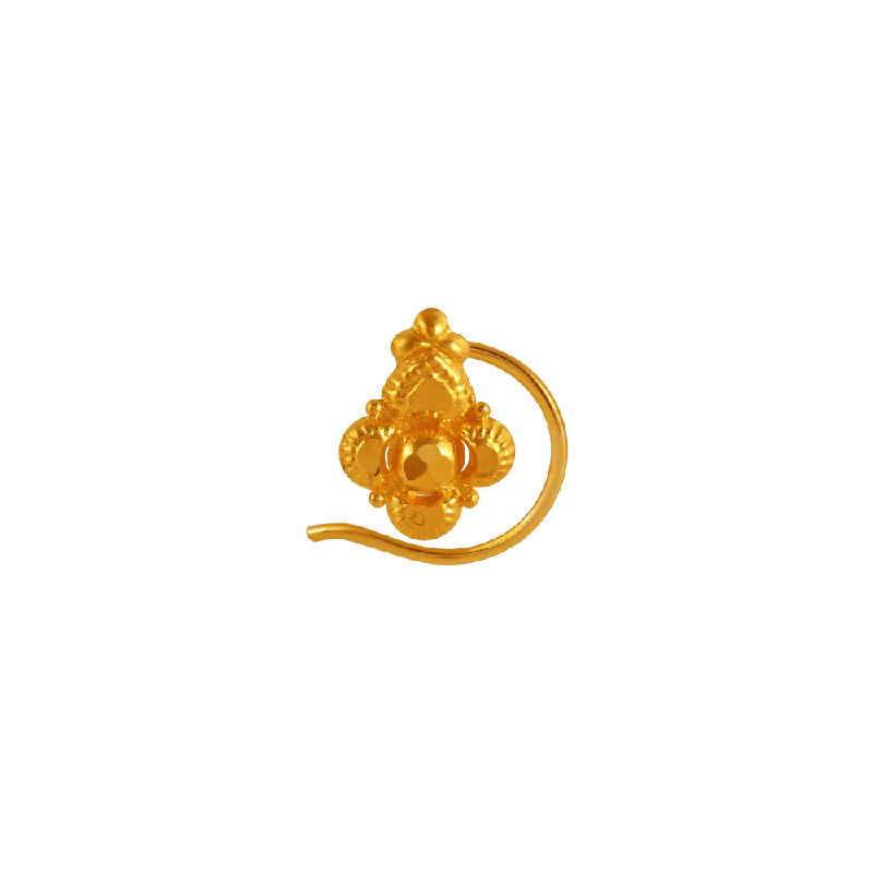 22k Intricate Nose Pin Gold Design