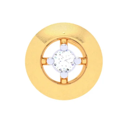 22KT Circle Shape With A Yellow Stone Gold Nosepin From Online Exclusive