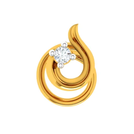 22KT Stone Studded Gold Nose Pin With The Elegance Of Its Kind