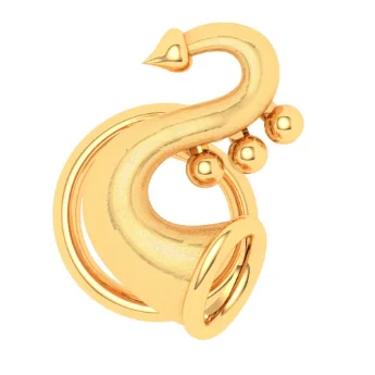 22KT Trumpet Shaped Gold Nosepin From Online Exclusive Collection