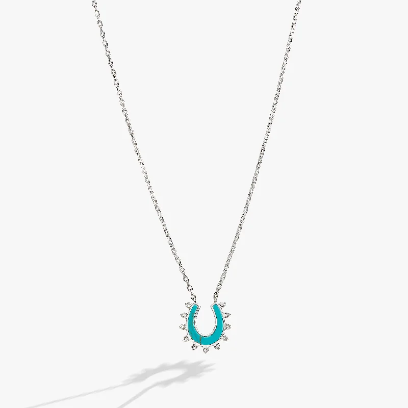 Turquoise Horseshoe Necklace